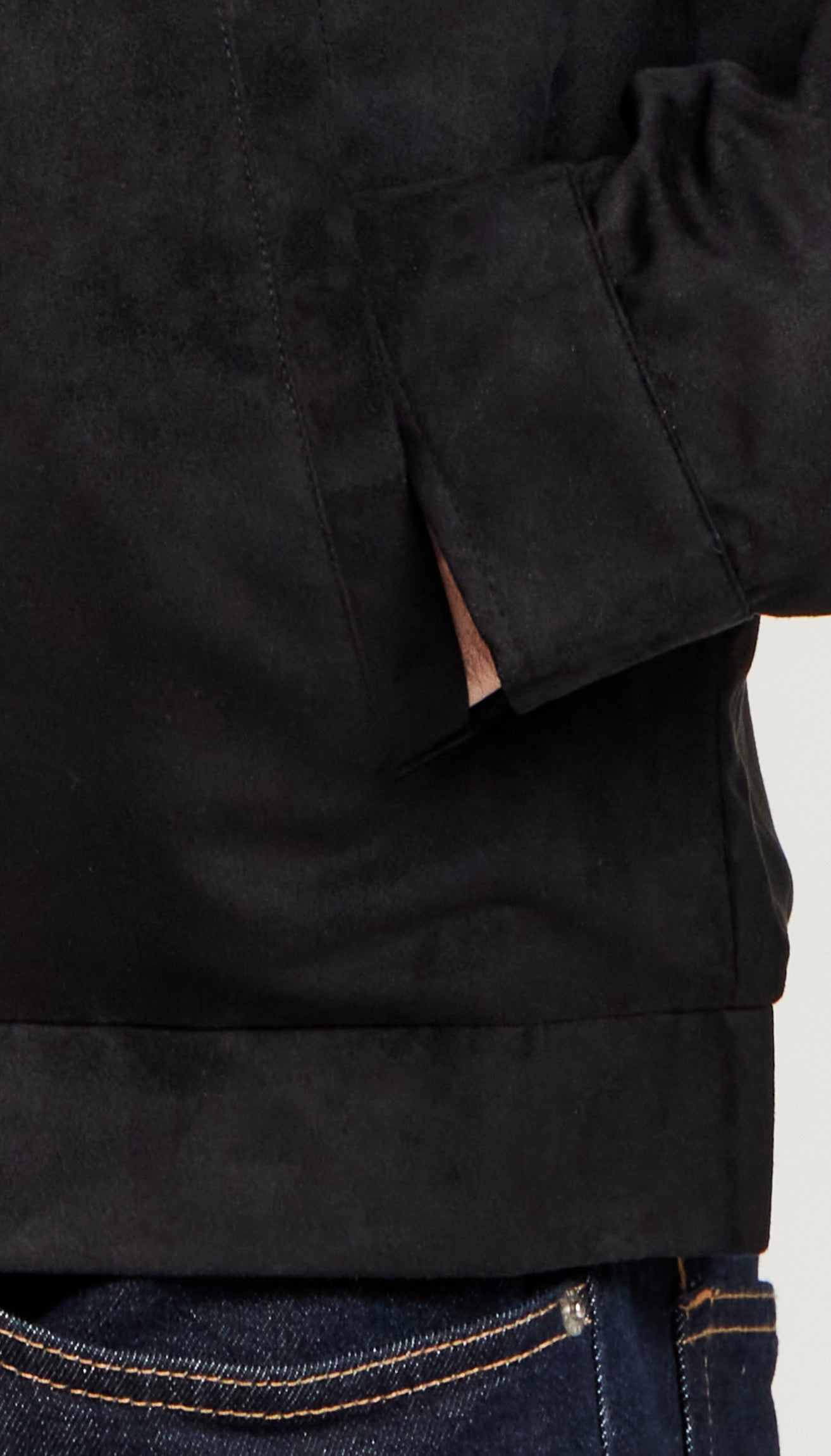 MICROSUEDE MOTO JACKET