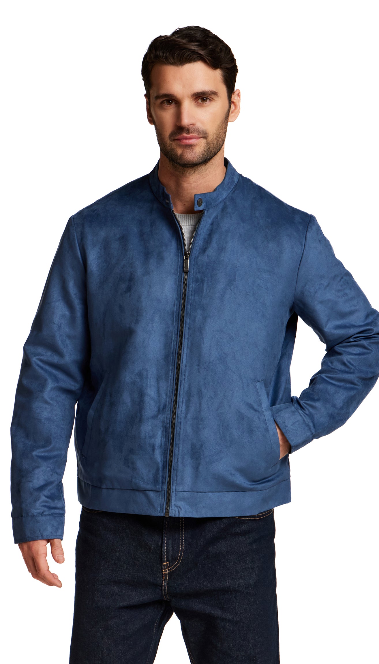 MICROSUEDE MOTO JACKET