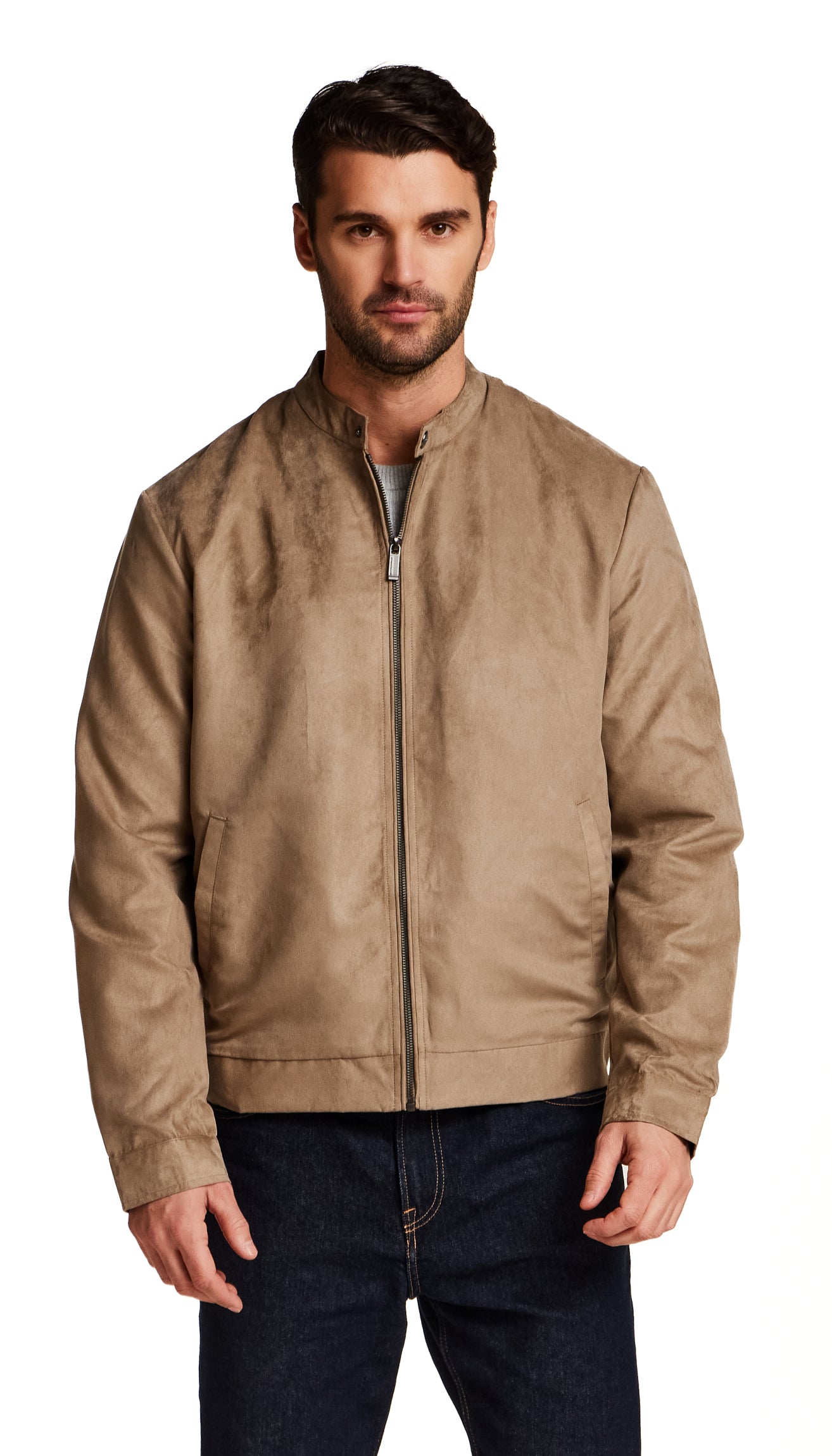 MICROSUEDE MOTO JACKET