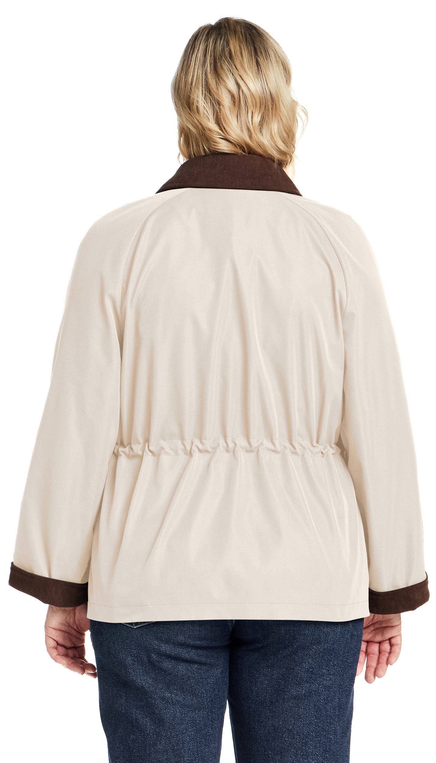 BARN JACKET WITH CORDUROY TRIMS