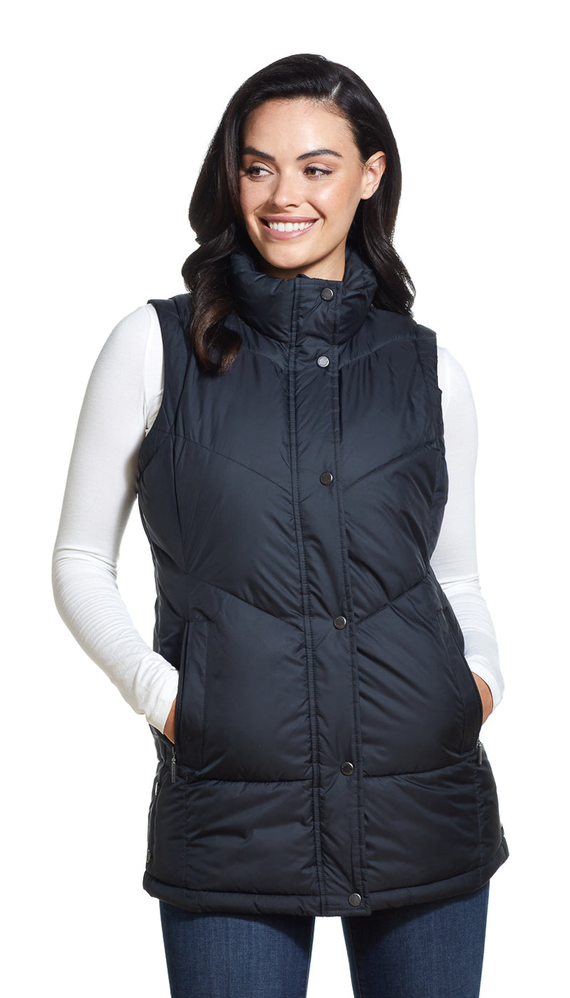 LONG PUFFER VEST - F20120