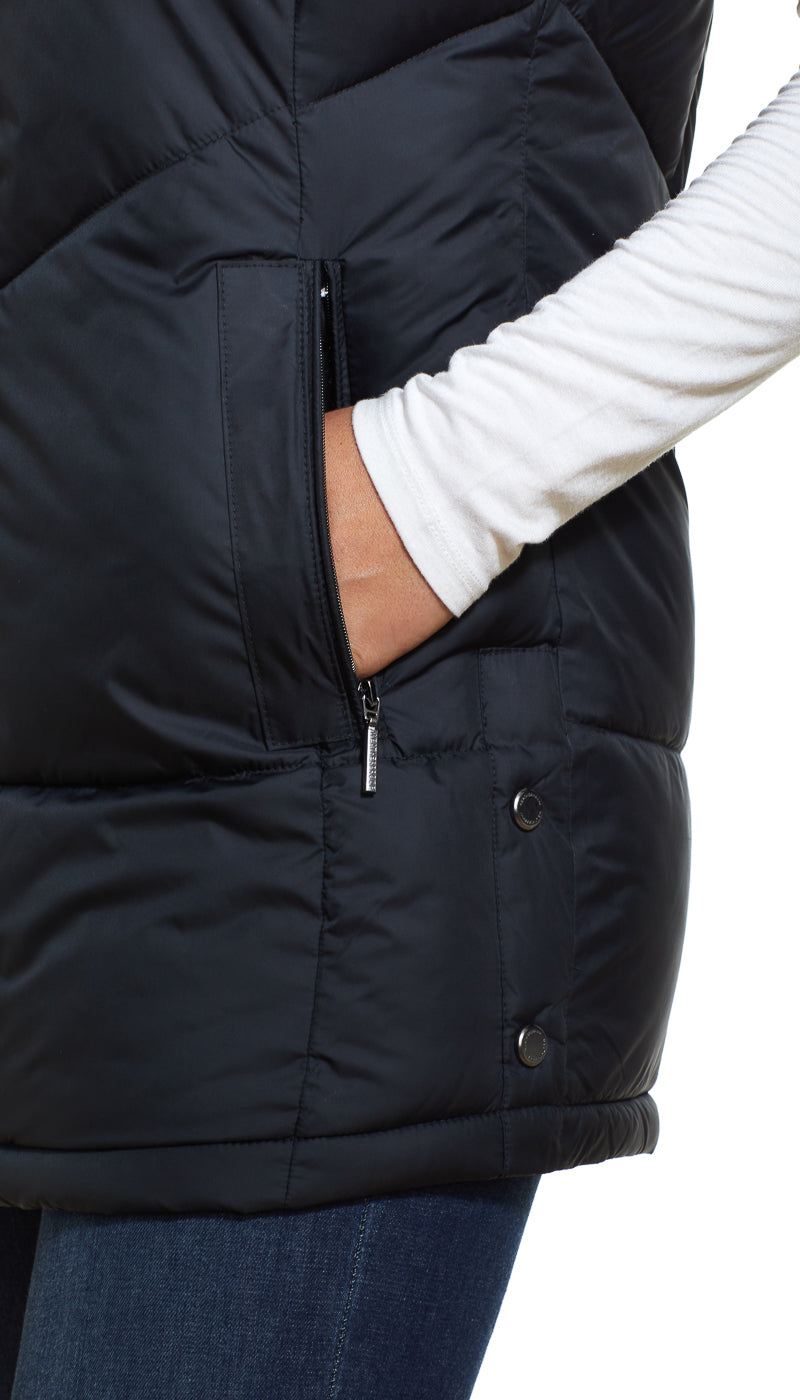 LONG PUFFER VEST - F20120