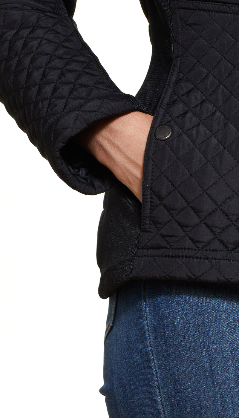 QUILTED JACKET WITH SIDE STRETCH