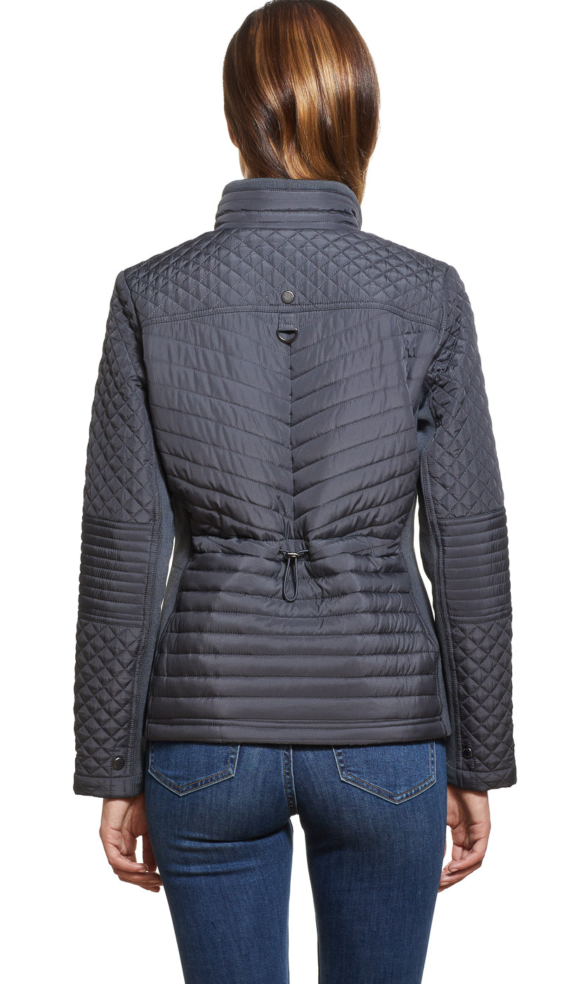QUILTED JACKET WITH SIDE STRETCH