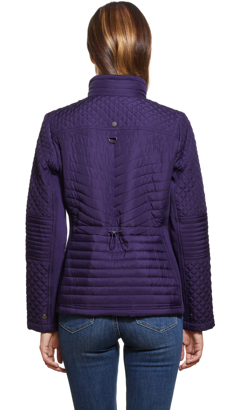 QUILTED JACKET WITH SIDE STRETCH