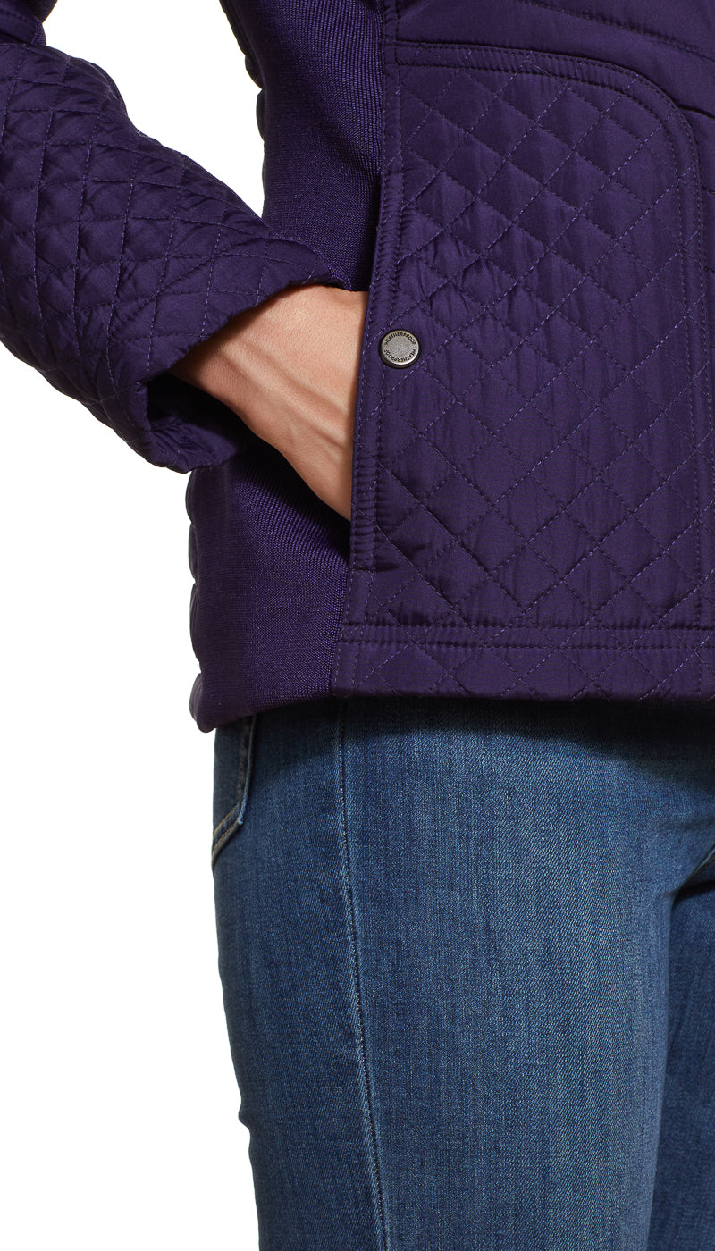 QUILTED JACKET WITH SIDE STRETCH