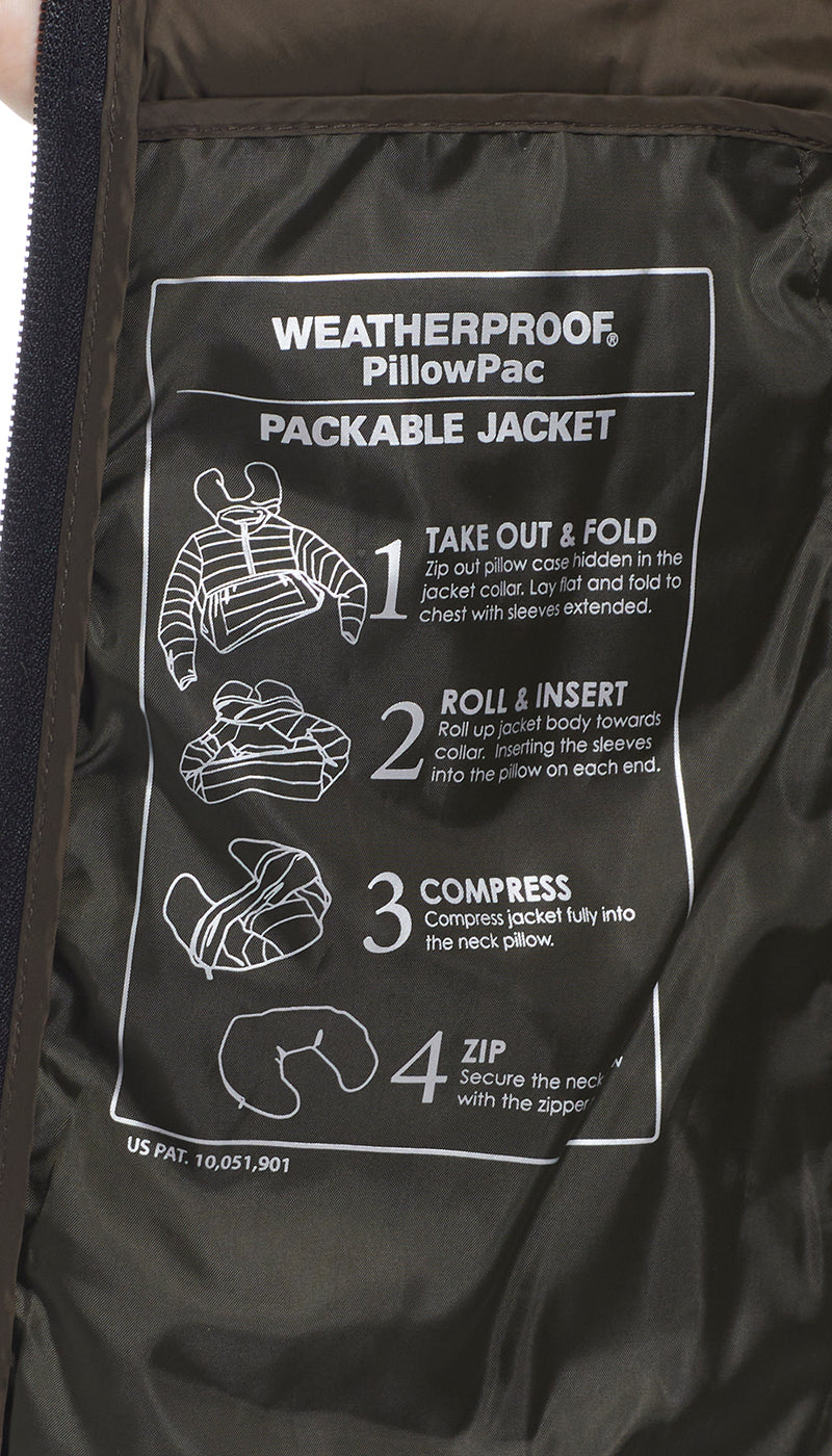 PILLOW PAC PUFFER JACKET - OLIVE