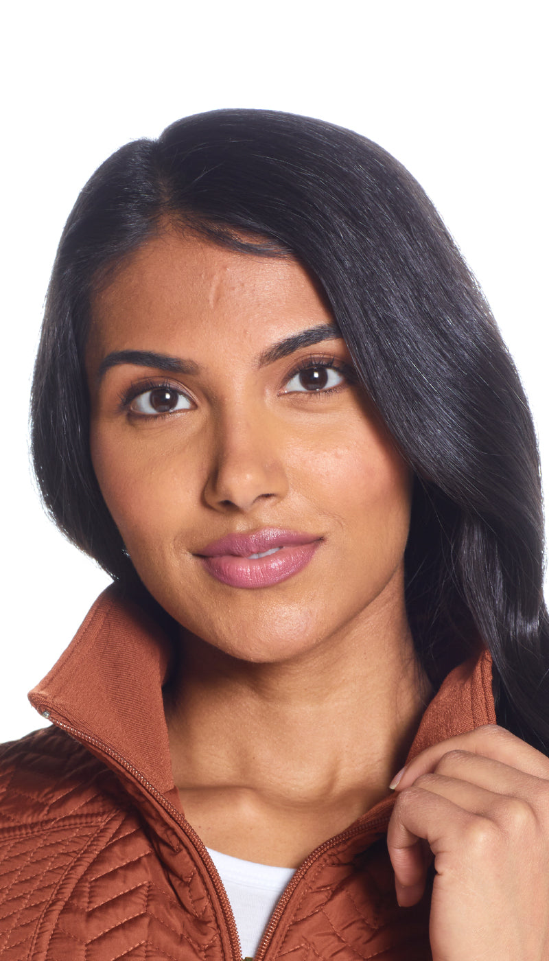 QUILTED JACKET WITH SIDE STRETCH