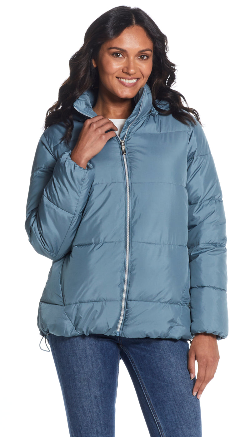 HOODED PUFFER COAT