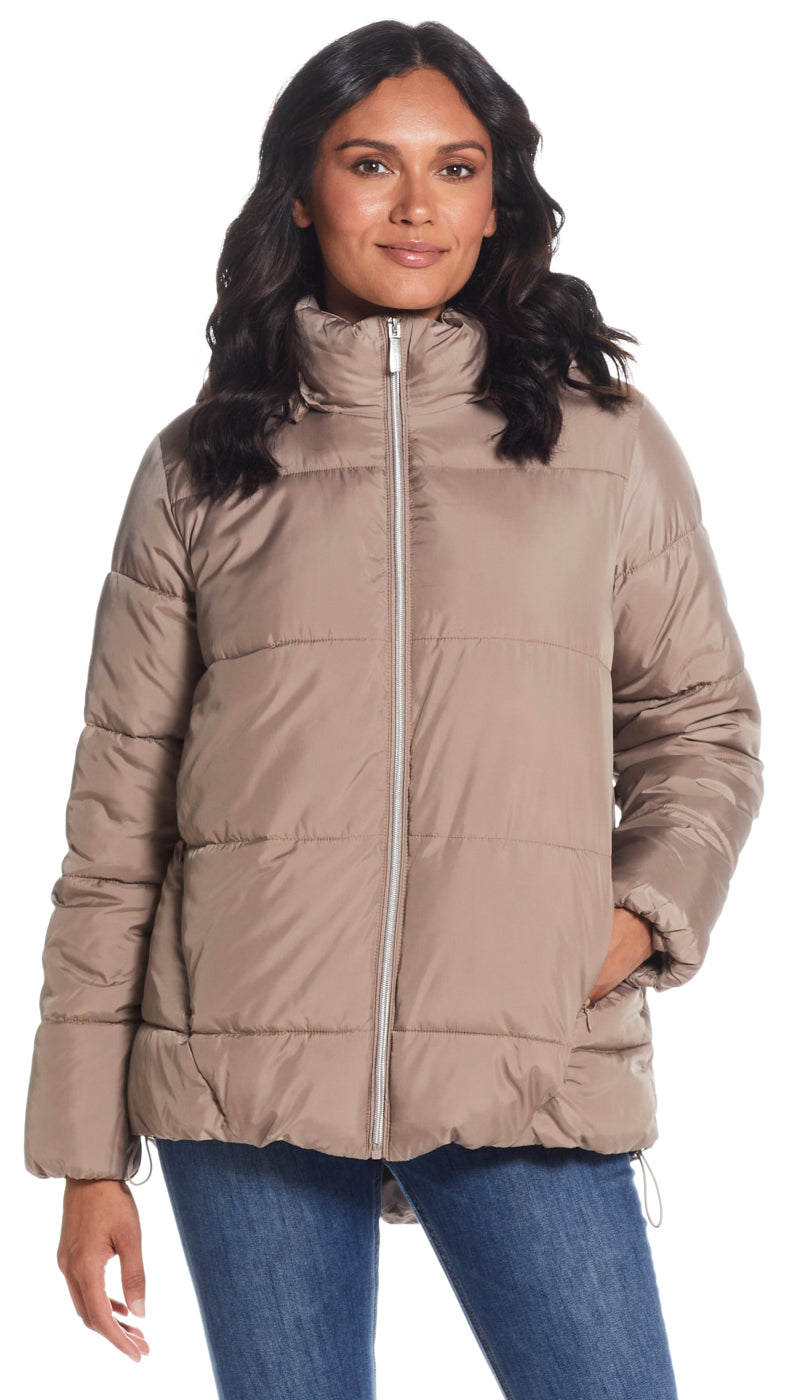 HOODED PUFFER COAT