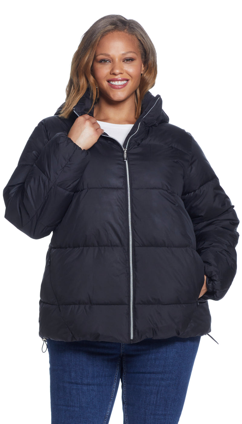 HOODED PUFFER COAT