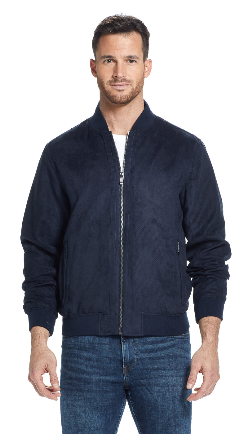 Microfiber on sale bomber jacket