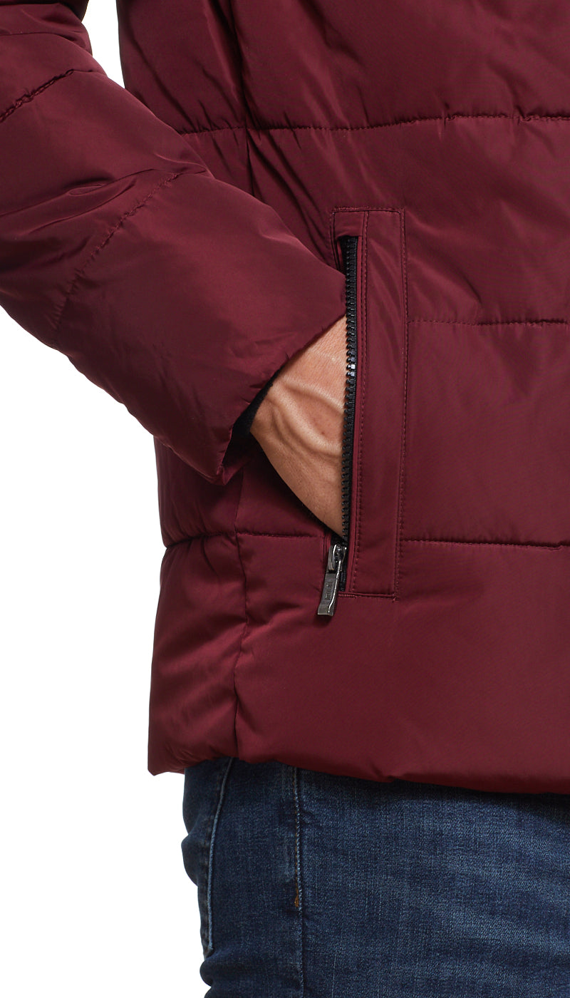 PUFFER JACKET - SANGRIA