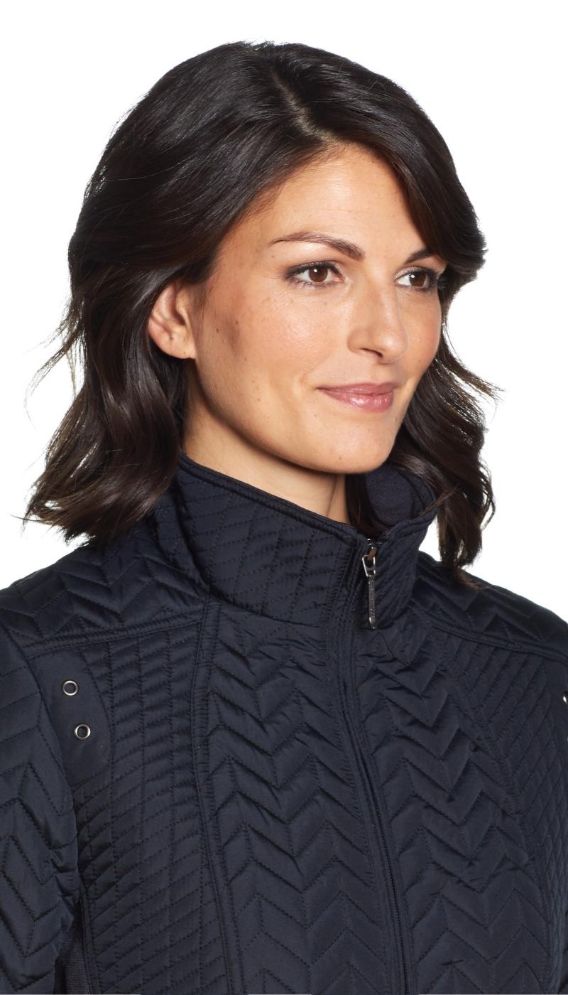 QUILTED JACKET WITH SIDE STRETCH