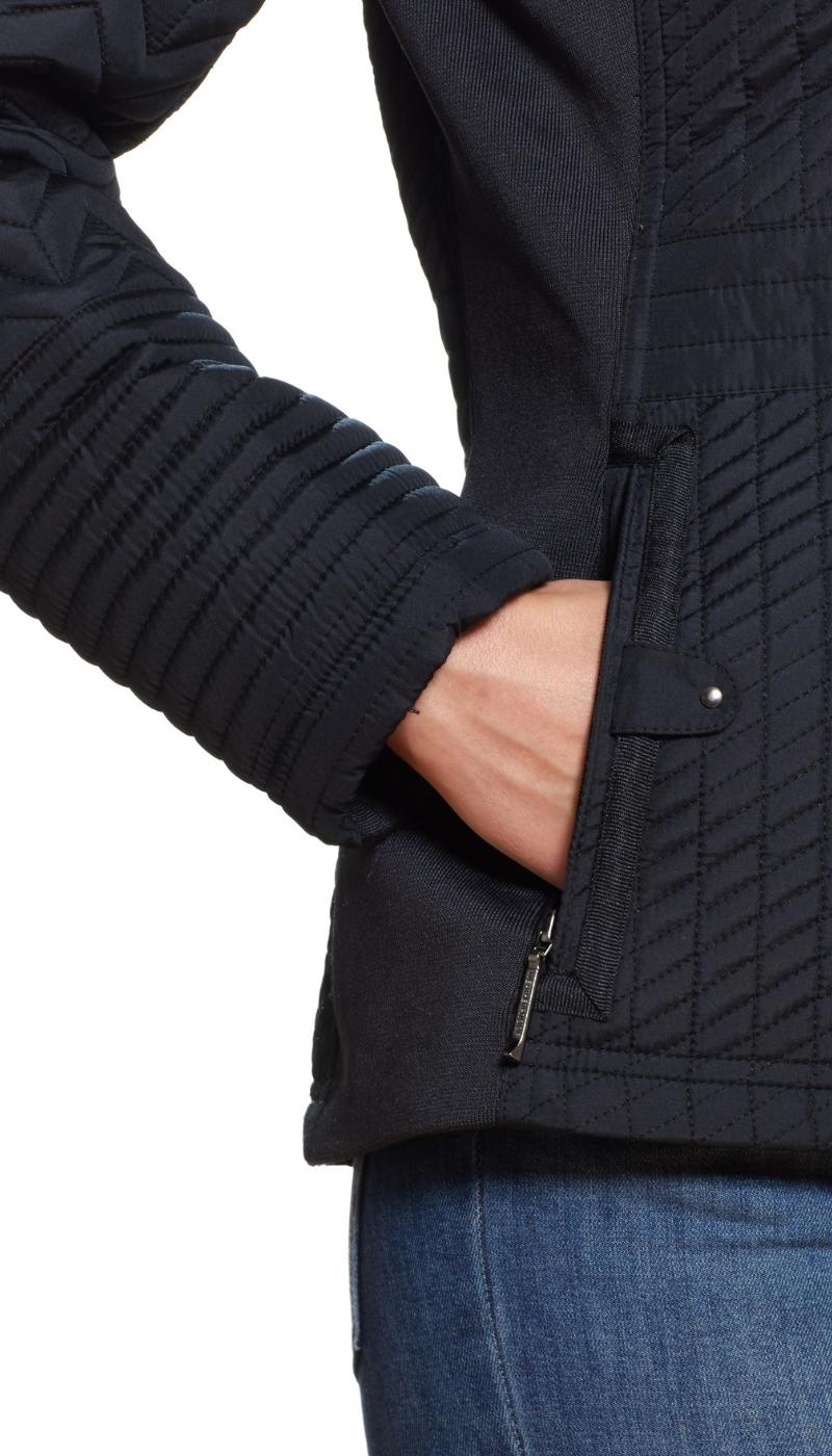 QUILTED JACKET WITH SIDE STRETCH