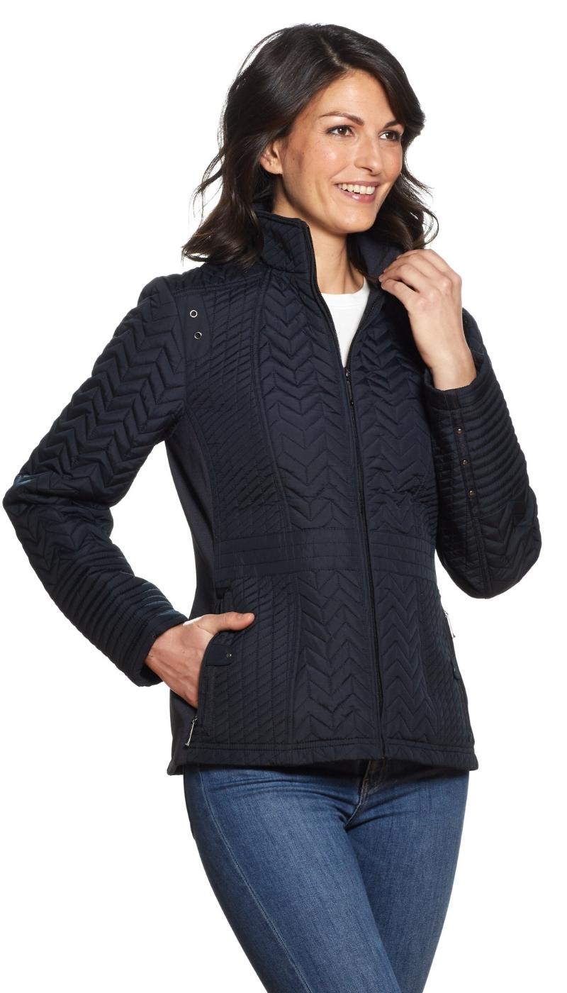 QUILTED JACKET WITH SIDE STRETCH