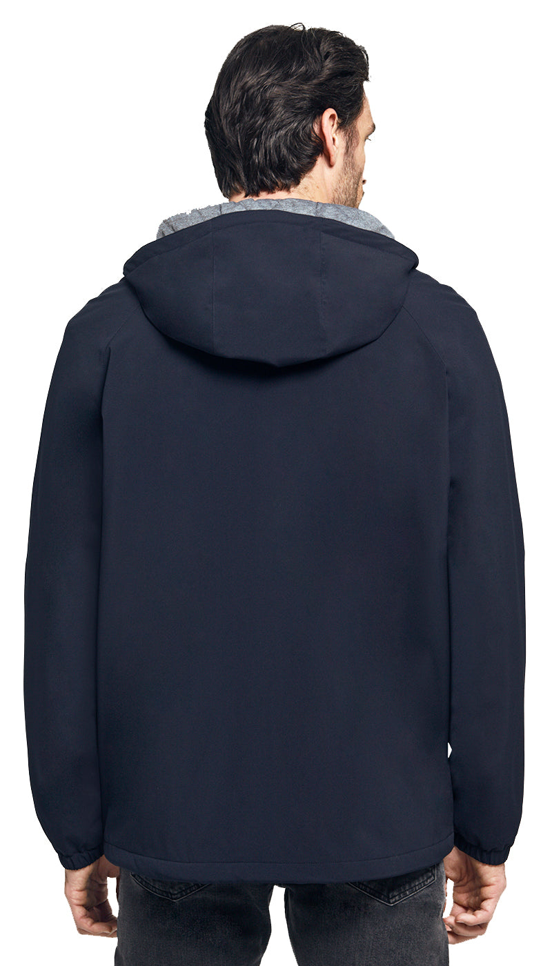 Weatherproof Men's Lightweight Hooded Ultra Stretch Water Resistant Windbreaker Jacket