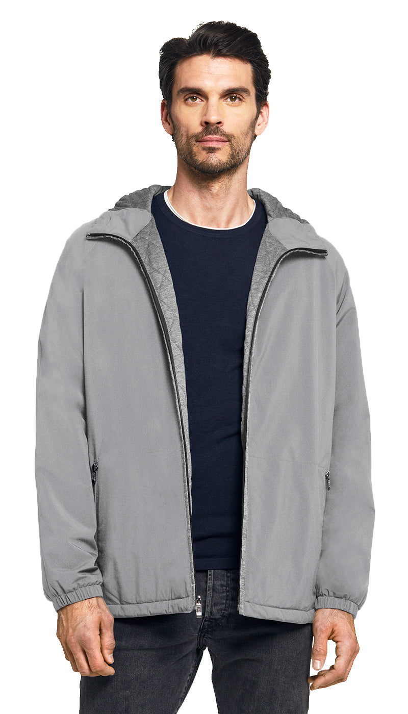 Weatherproof Men's Lightweight Hooded Ultra Stretch Water Resistant Windbreaker Jacket