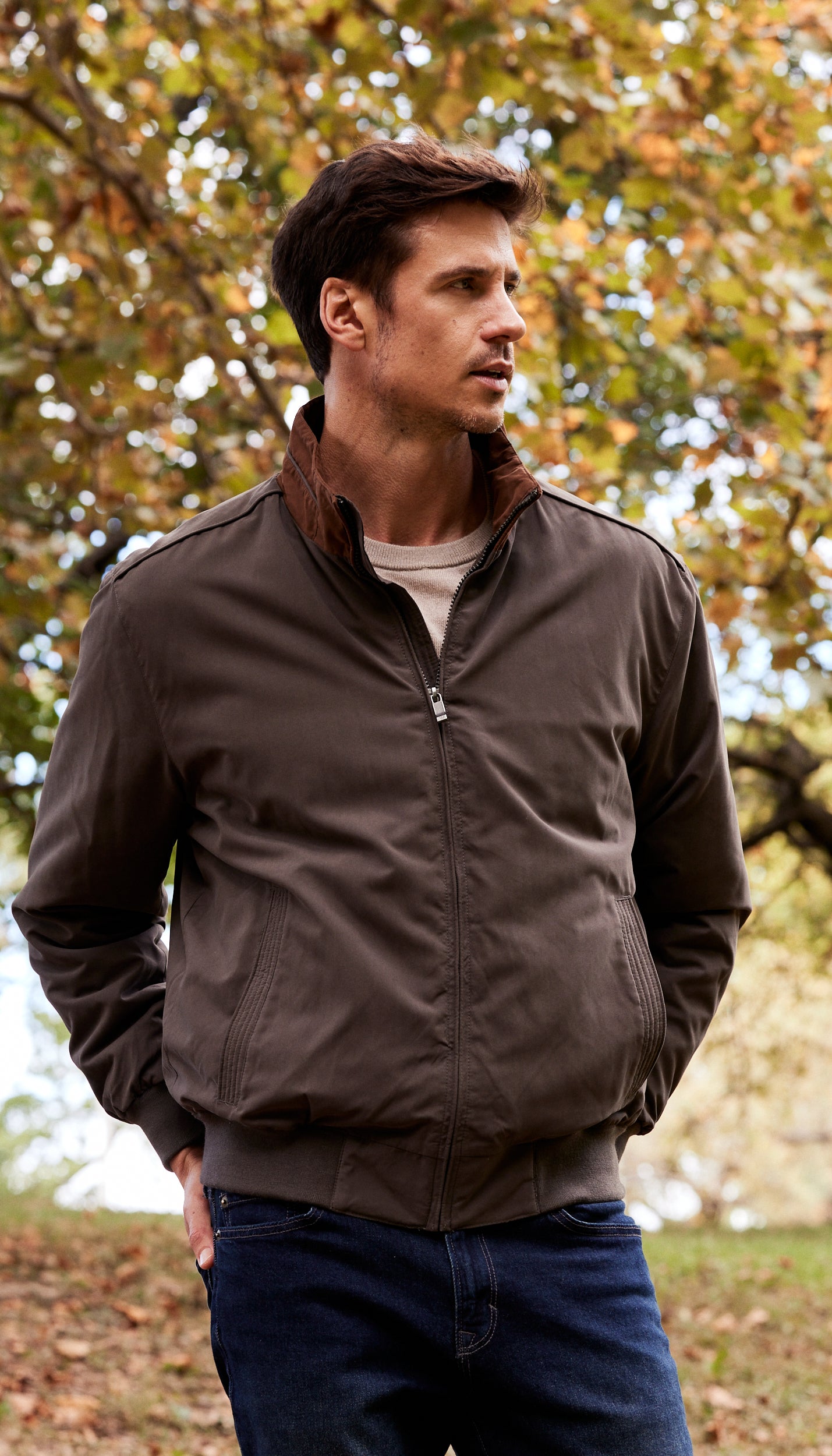 MICROFIBER FLEECE LINED BOMBER JACKET