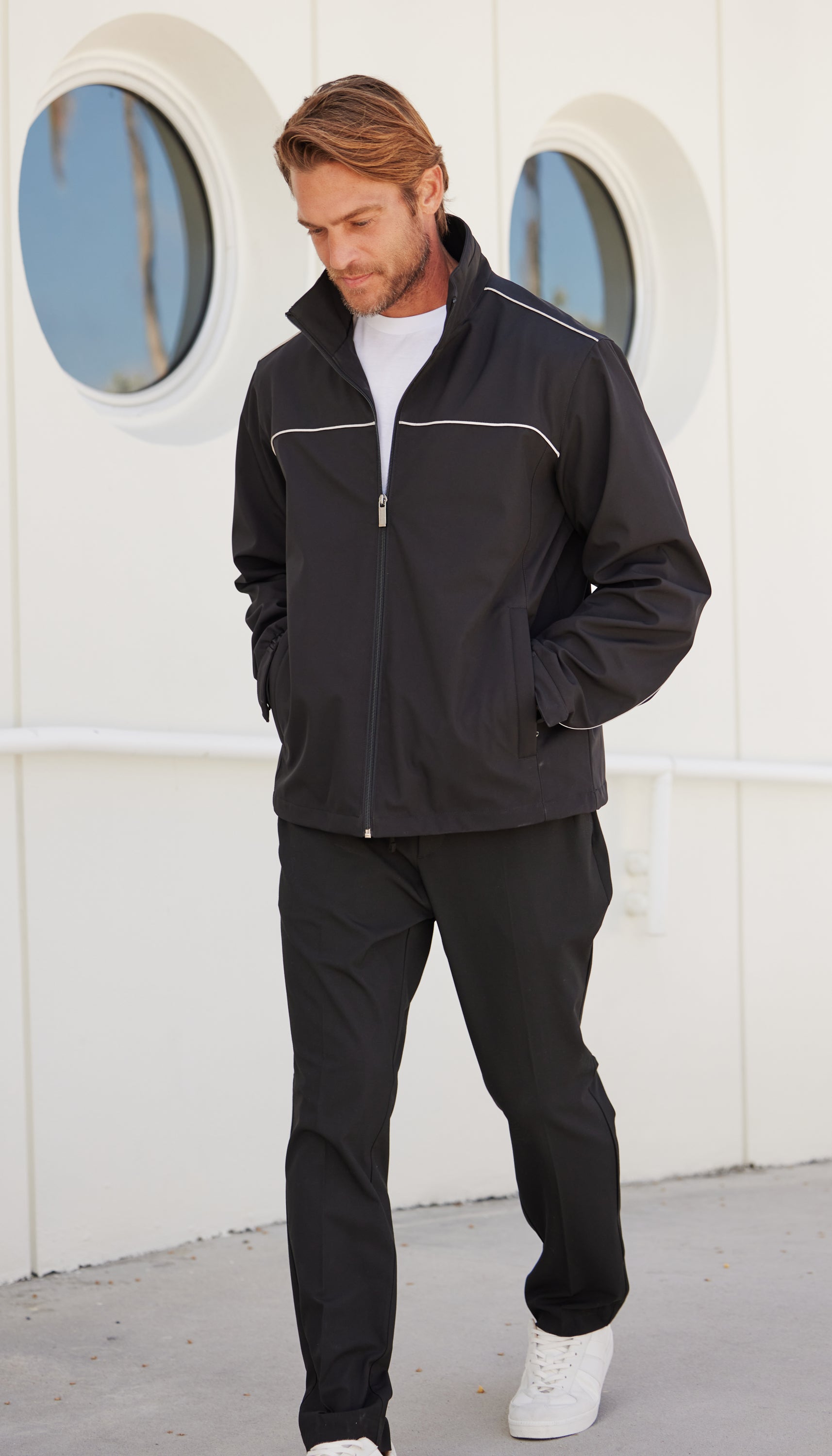 Men's Flex Tech Jacket with Reflective Piping | Weatherproof®