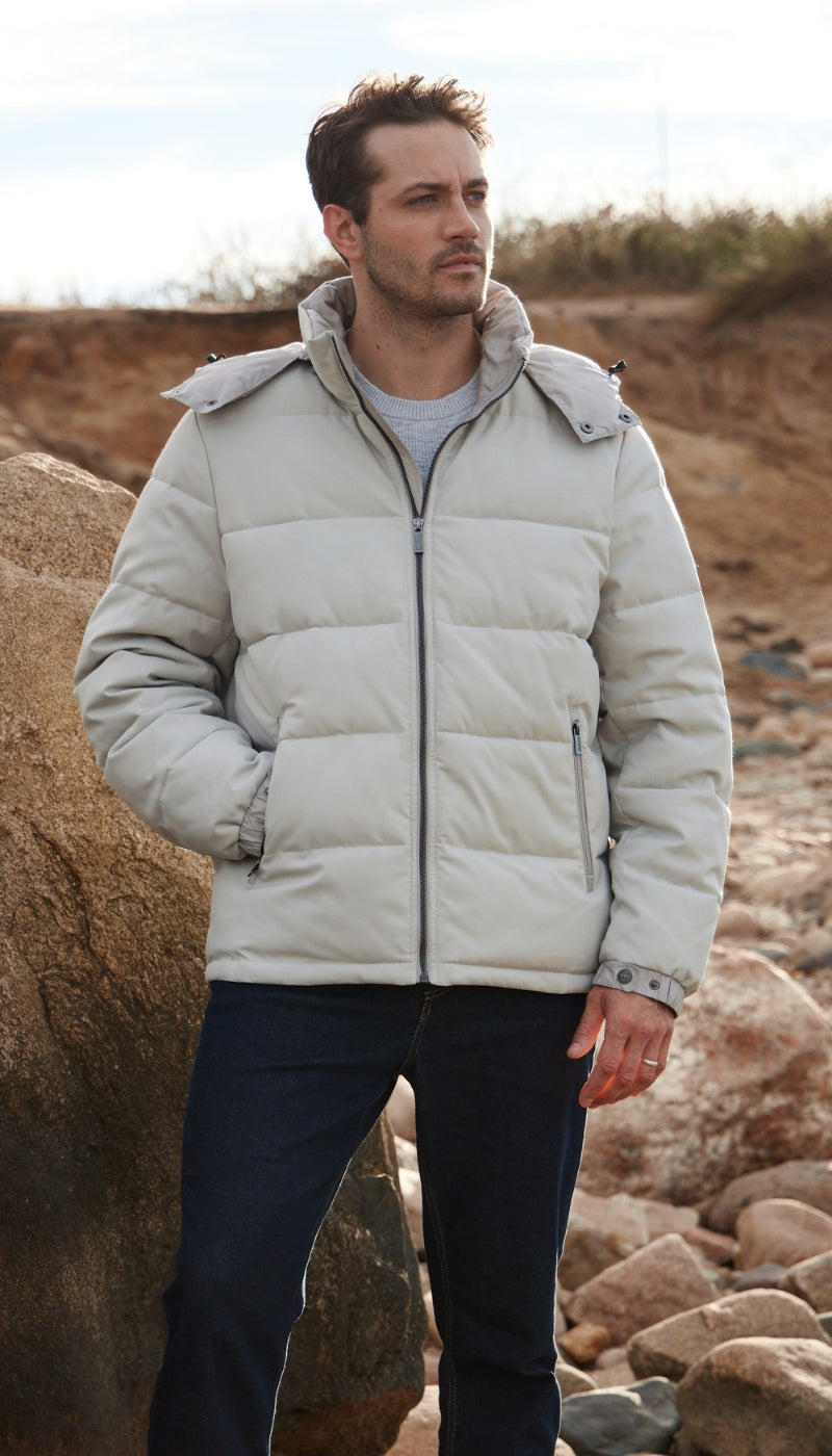 DOBBY OXFORD / CIRE PUFFER JACKET