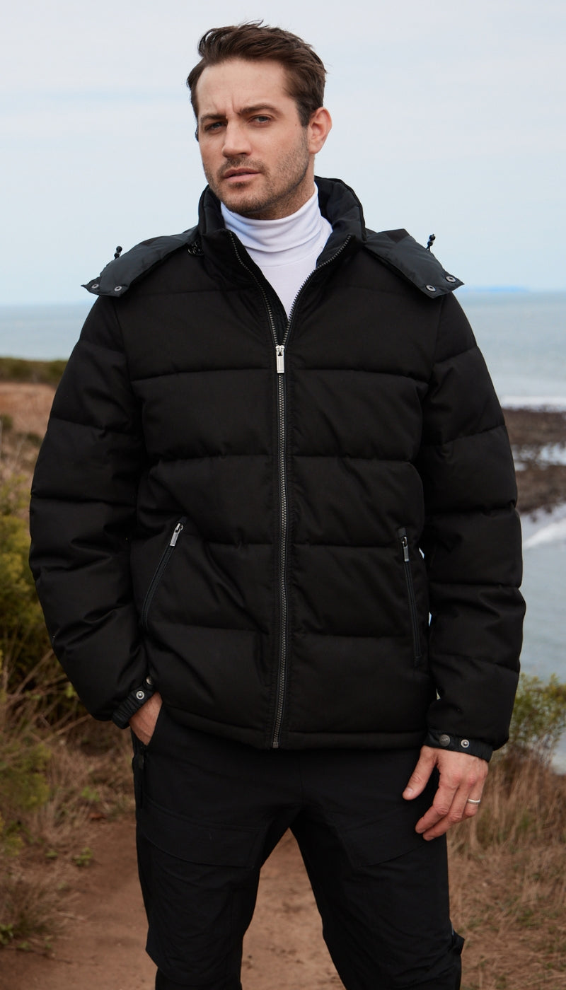 DOBBY OXFORD / CIRE PUFFER JACKET