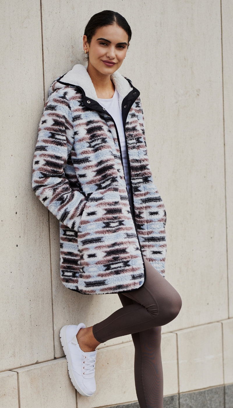 HOODED SHERPA FLEECE