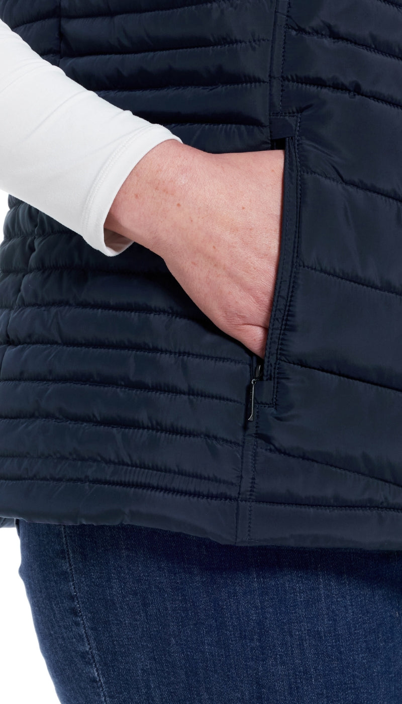 QUILTED PUFFER VEST WITH PLUSH LINING