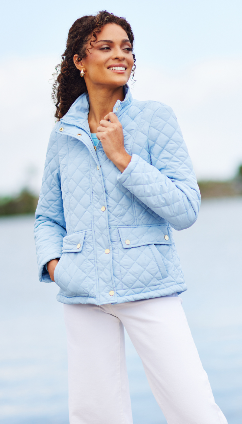 Ladies quilted barn jacket hot sale