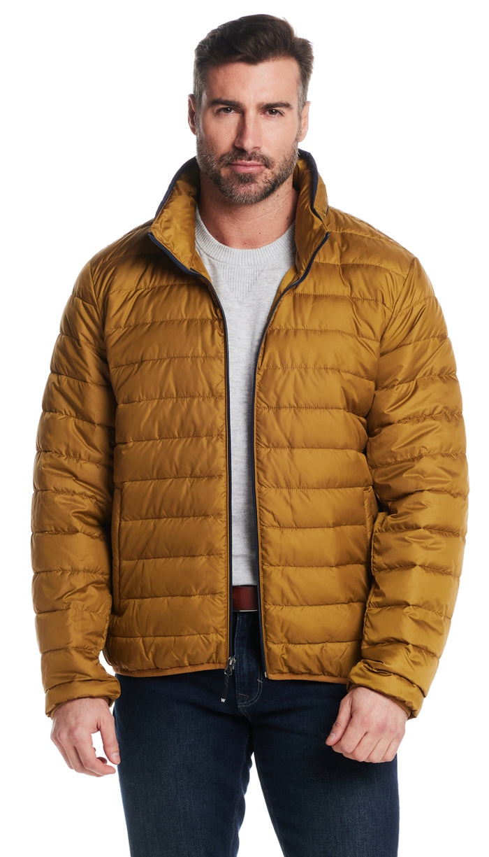 PILLOW PAC PUFFER JACKET - MUSTARD