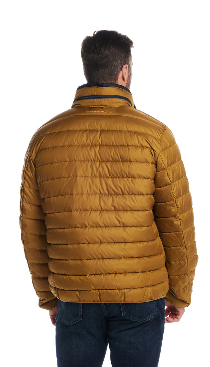 PILLOW PAC PUFFER JACKET - MUSTARD