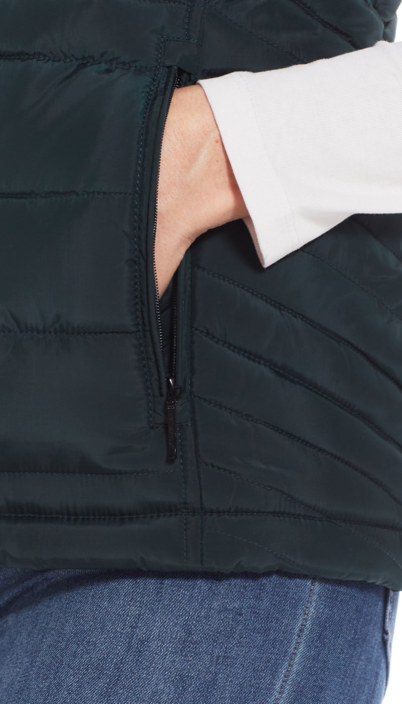 Weatherproof Women's Plush Lined Puffer Vest