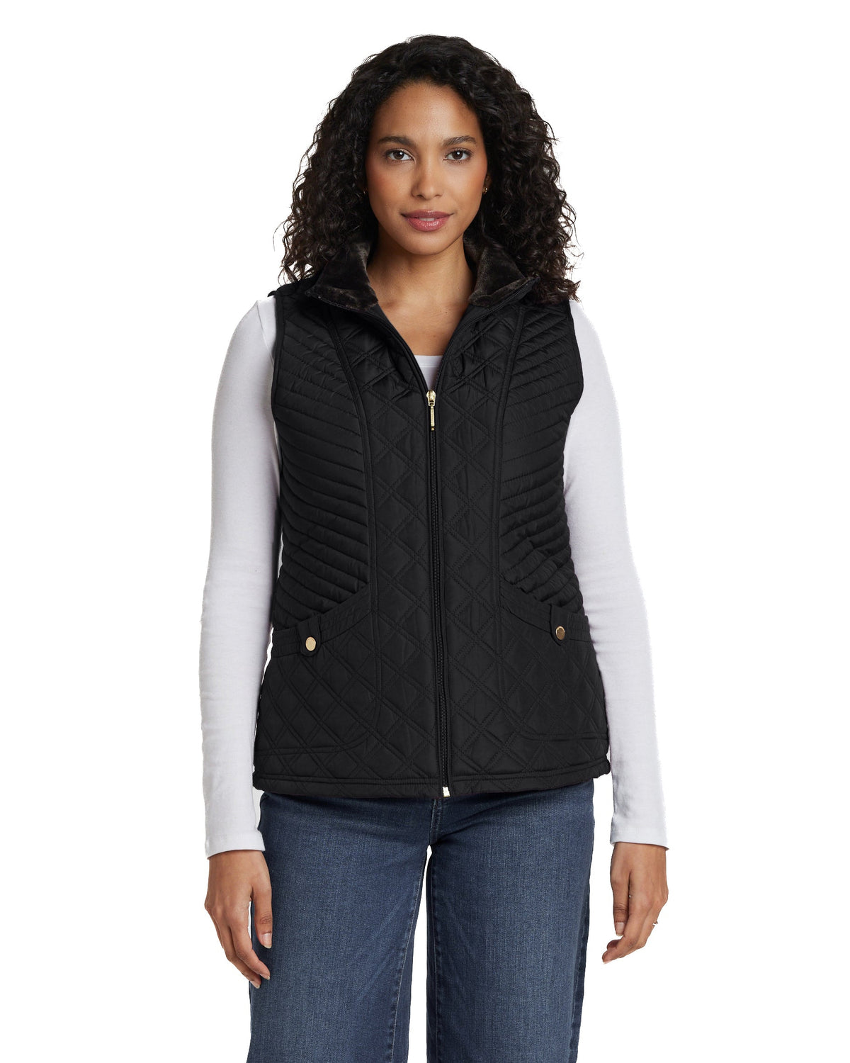 PLUSH LINED QUILTED VEST