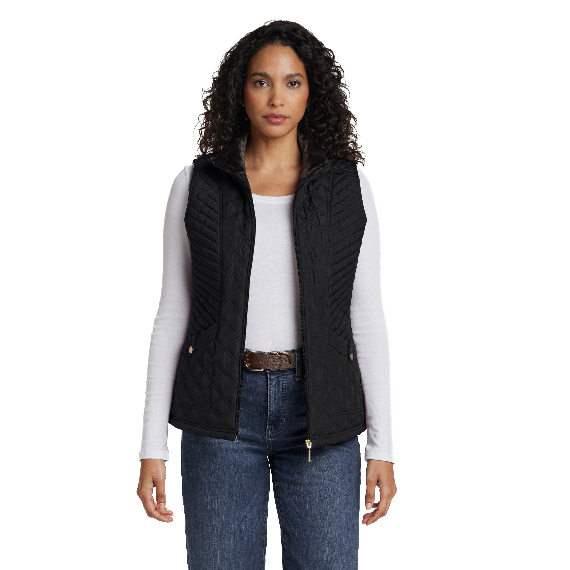 PLUSH LINED QUILTED VEST