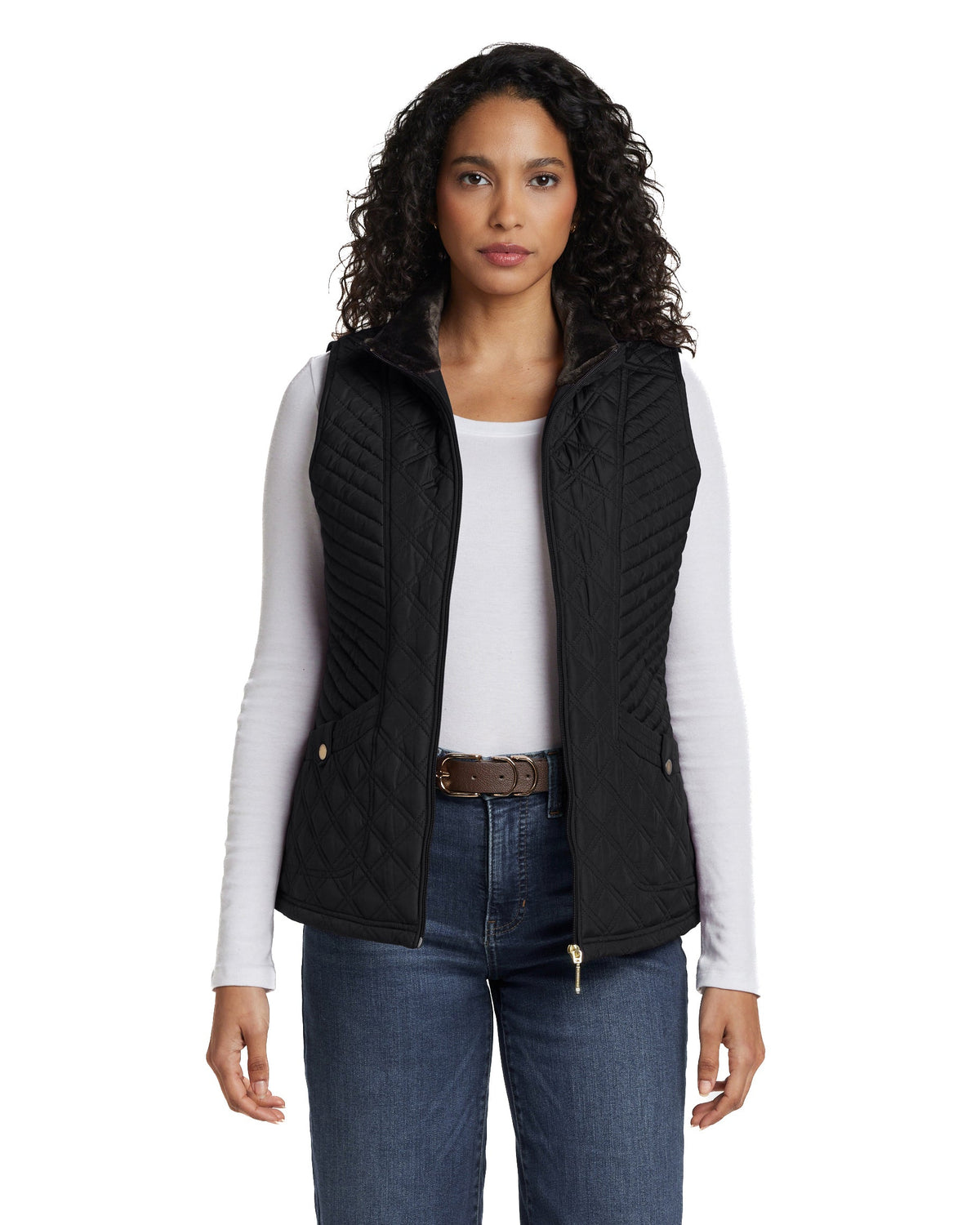 PLUSH LINED QUILTED VEST