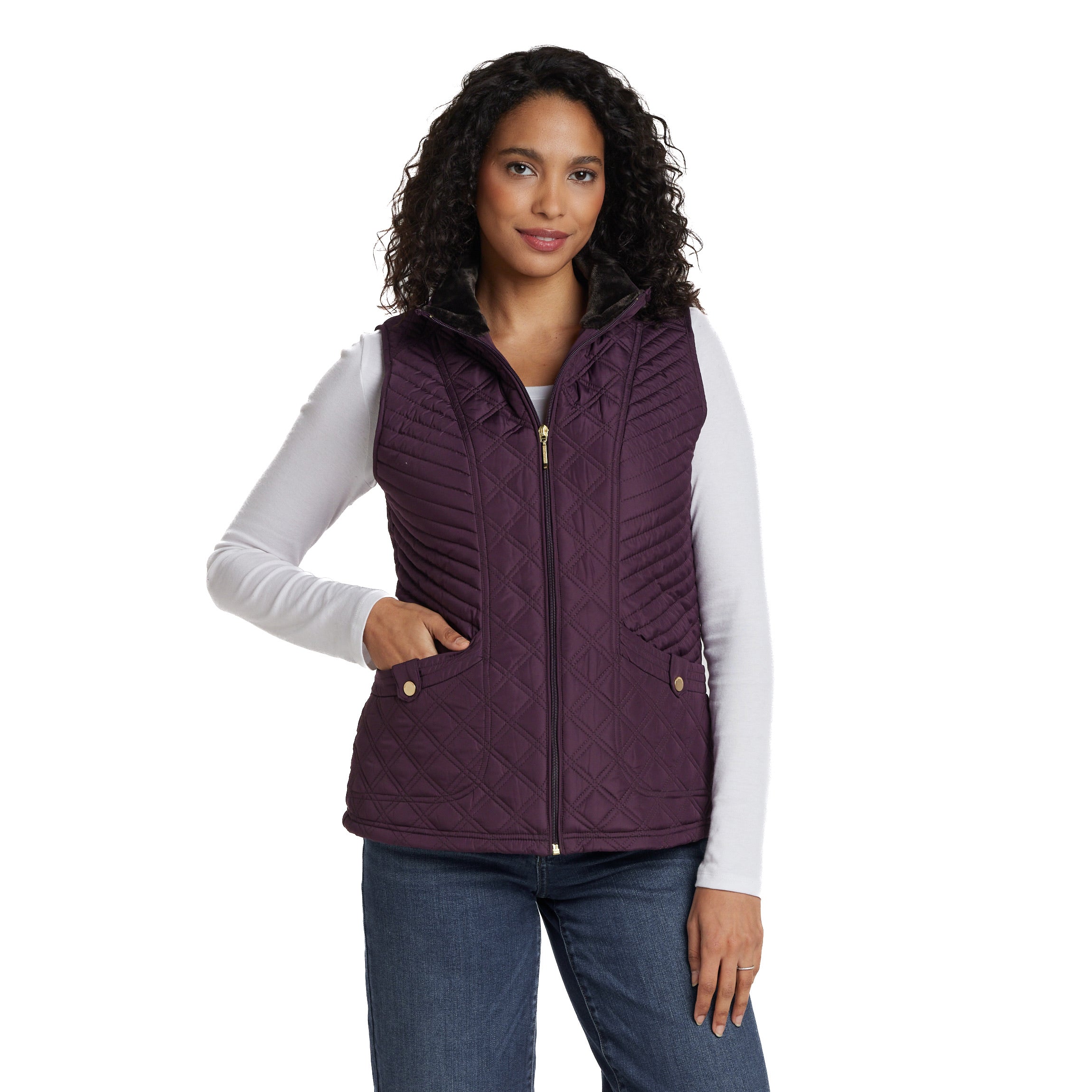 PLUSH LINED QUILTED VEST