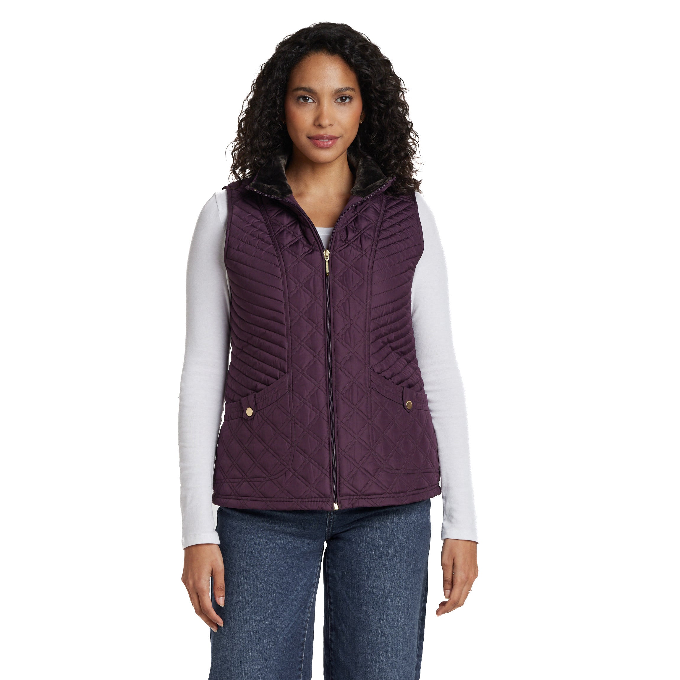 PLUSH LINED QUILTED VEST