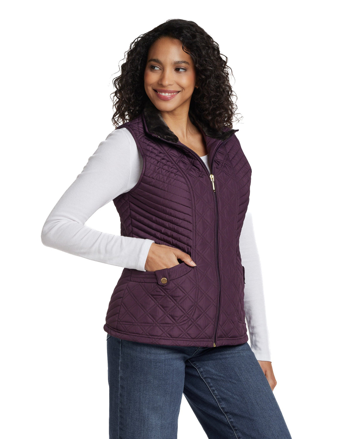 PLUSH LINED QUILTED VEST