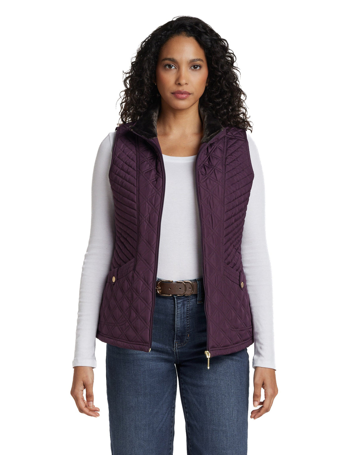 PLUSH LINED QUILTED VEST