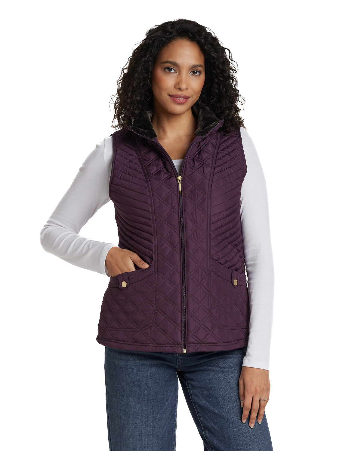 PLUSH LINED QUILTED VEST