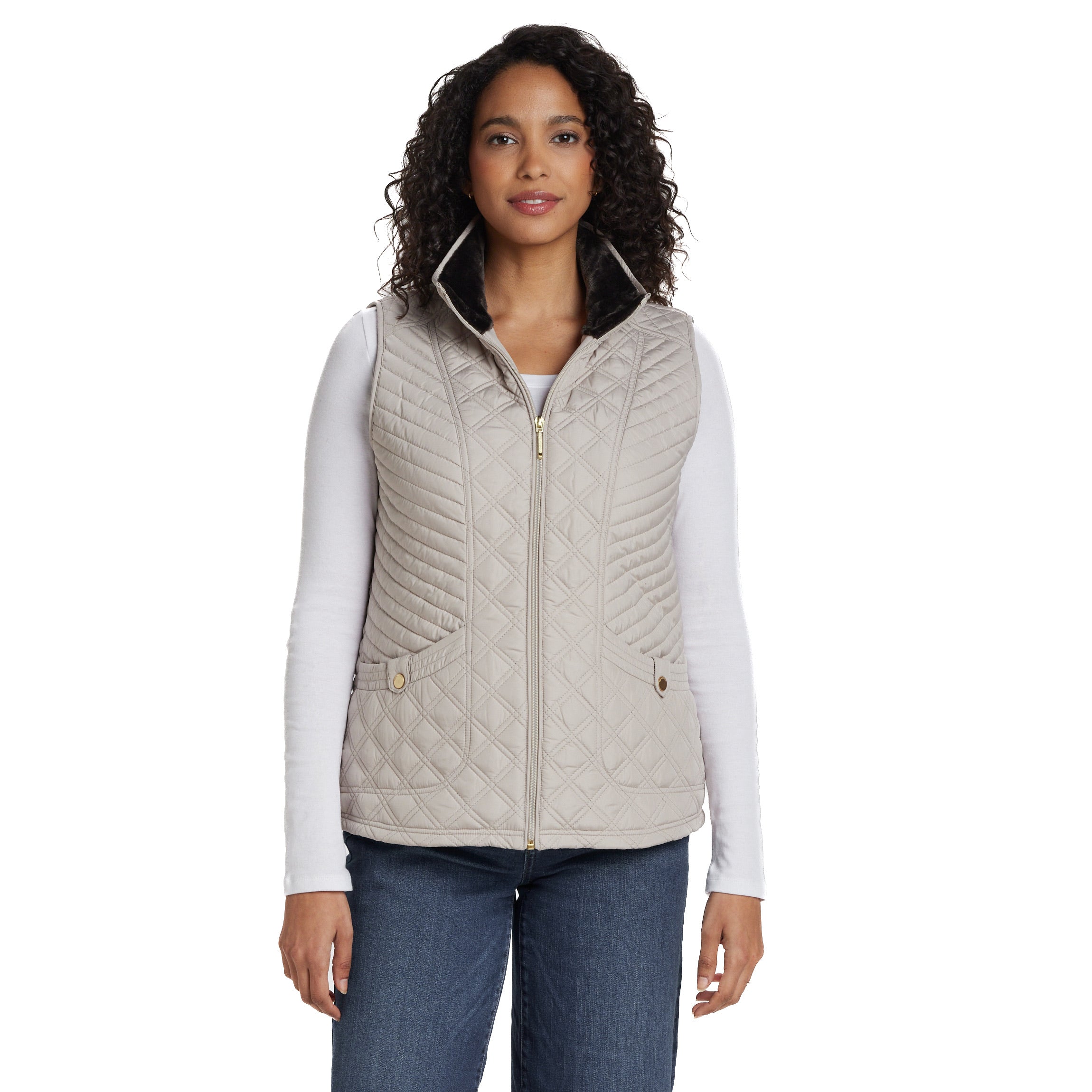 PLUSH LINED QUILTED VEST
