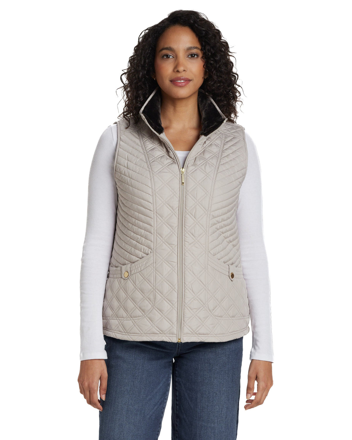 PLUSH LINED QUILTED VEST