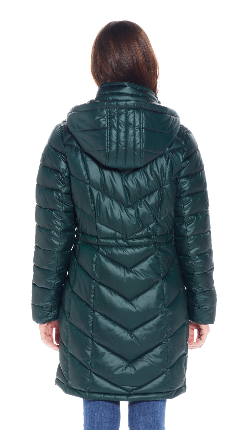 HOODED QUILTED PUFFER JACKET