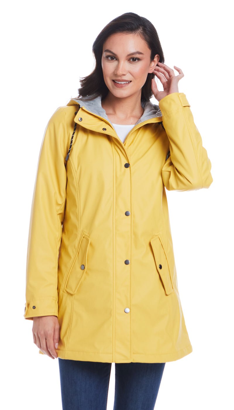 HOODED RAIN SLICKER - MID WEIGHT