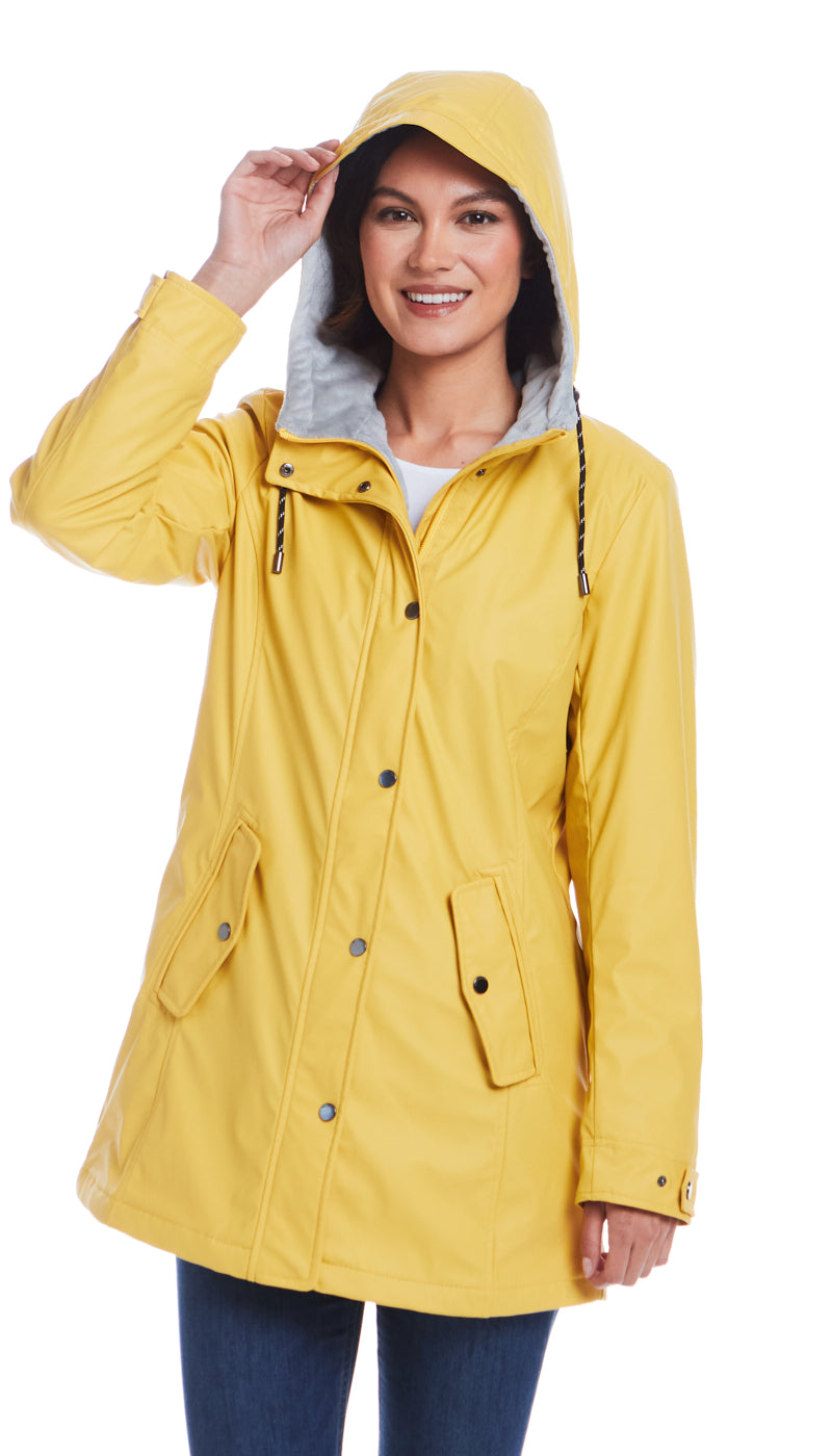 HOODED RAIN SLICKER - MID WEIGHT