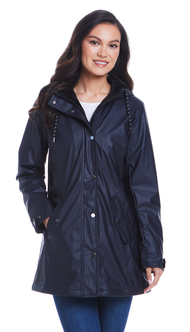 HOODED RAIN SLICKER - MID WEIGHT