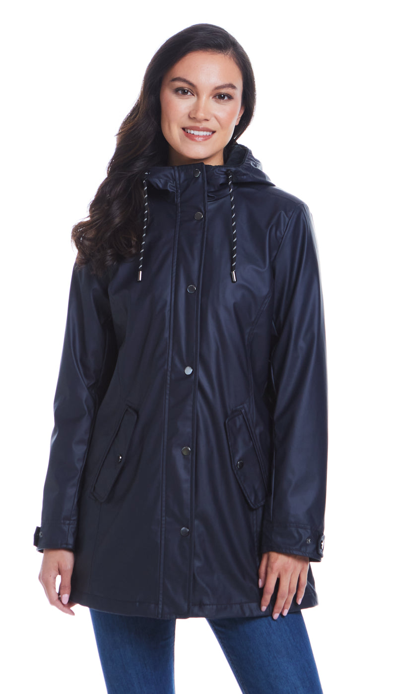 HOODED RAIN SLICKER - MID WEIGHT