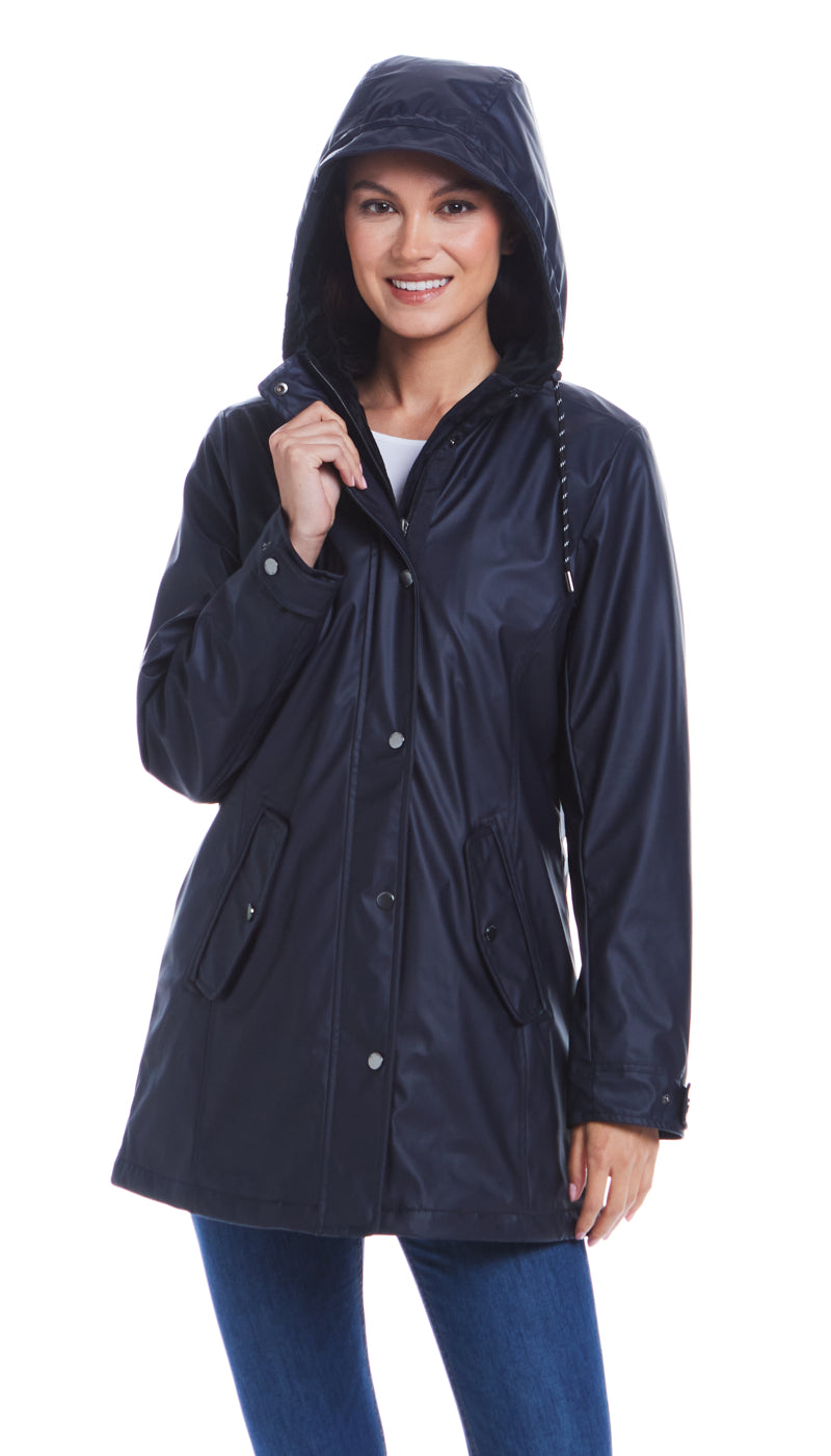 HOODED RAIN SLICKER - MID WEIGHT