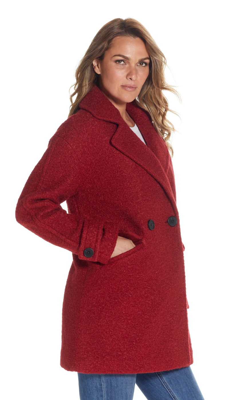 Funnel neck peacoat clearance women's