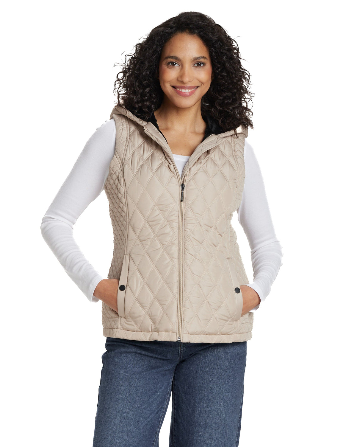 HOODED PUFFER VEST